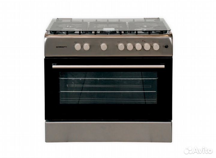 Комбинированная плита kraft 5 комфорок нерж сталь