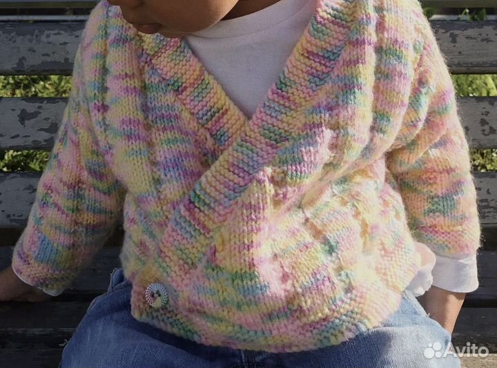 Вязаный кардиган детский 80