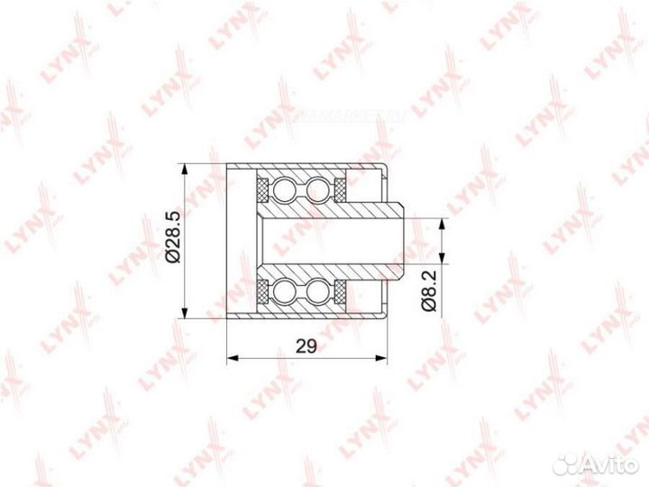 Lynxauto PB-3105 Ролик обводной ремня грм