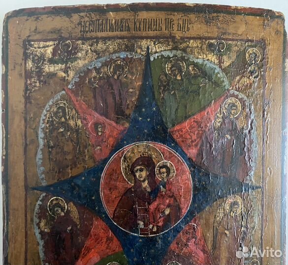 Икона Неопалимая купина 19 век