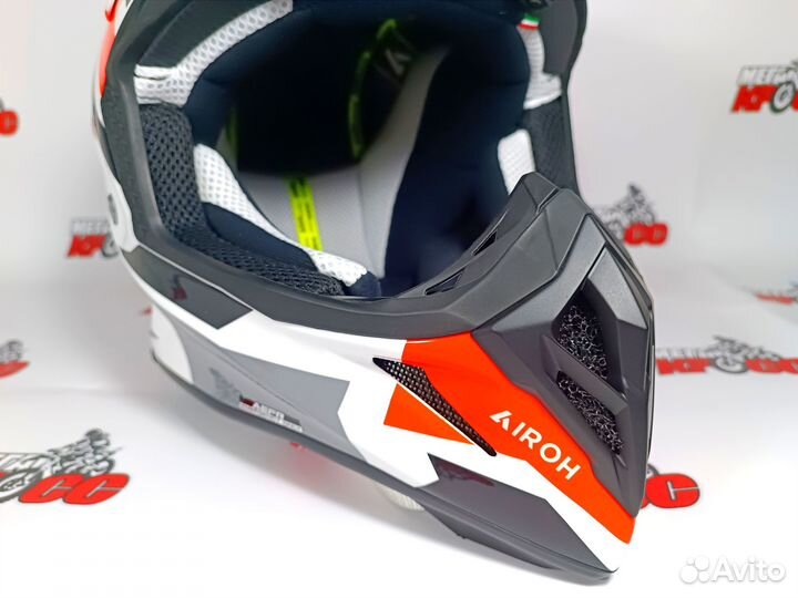 Шлем кроссовый airoh Aviator ACE Swoop orange glos