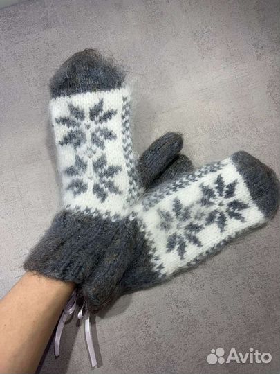 Варежки пуховые