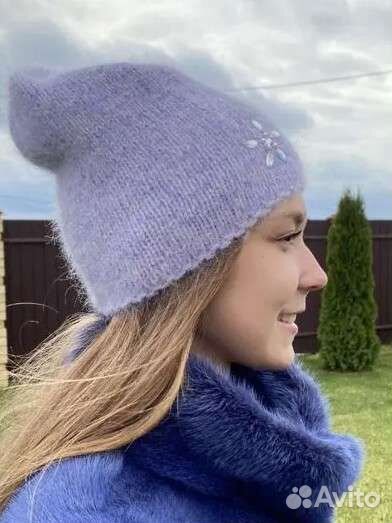 Шапка-бини из пуха норки