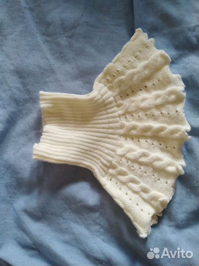 Воротник зимний вязаный