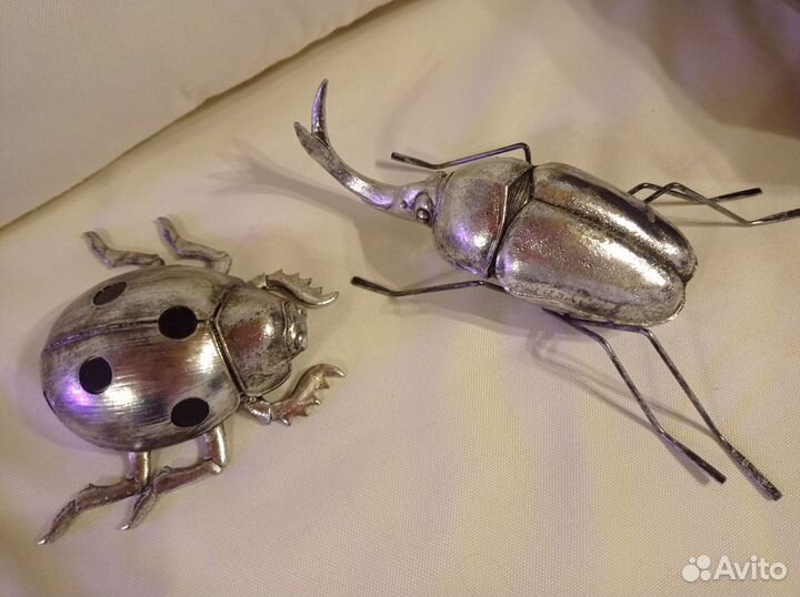 Фигурки насекомых металл, полистоун