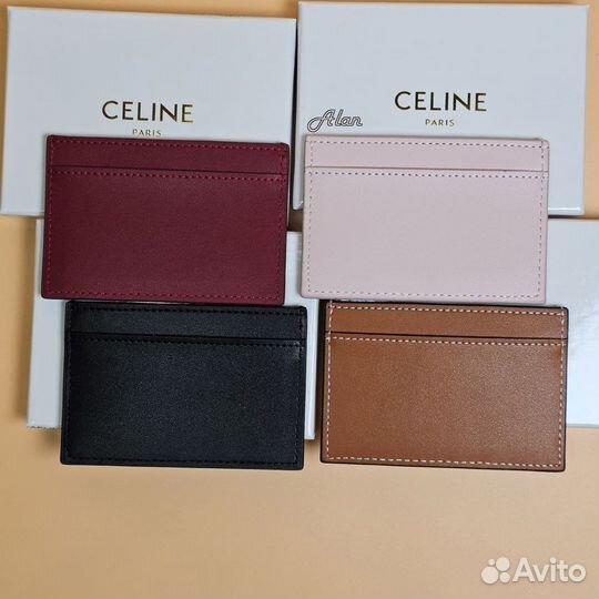 Картхолдер из натуральной кожи Celine 4 расцветки