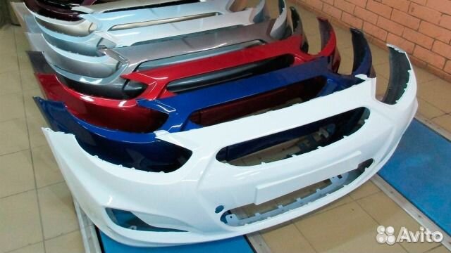 Окрашенные бампера на Хундай Солярис 10-14 г.в