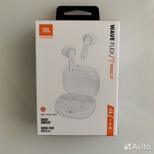 Беспроводные наушники JBL Wave Flex белый