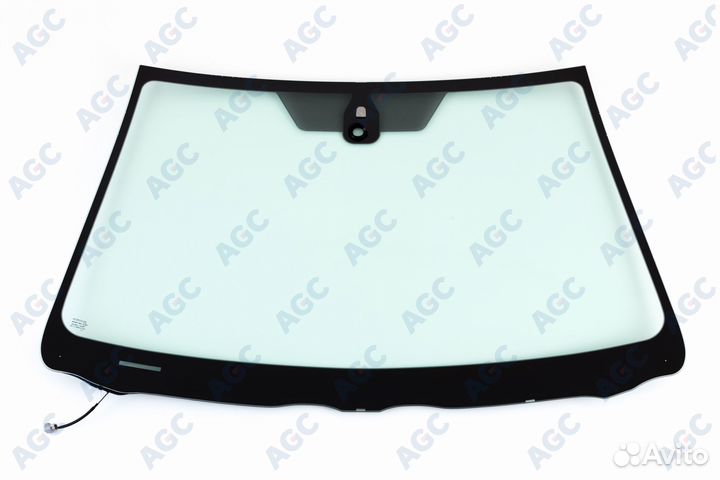 AGC toyota avensis 2006- стекло ветровое зеленое -С обогревом зоны дворников-изм.дд- изм.шелк высота