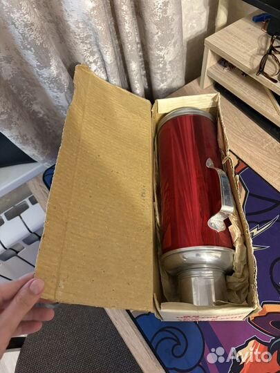 Термос со стеклянной колбой 2 литра