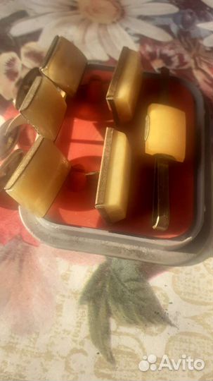 Комлект запонки и зажим для галстука