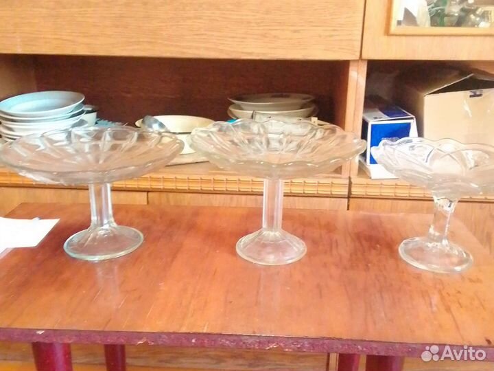 Ваза для фруктов на ножке СССР