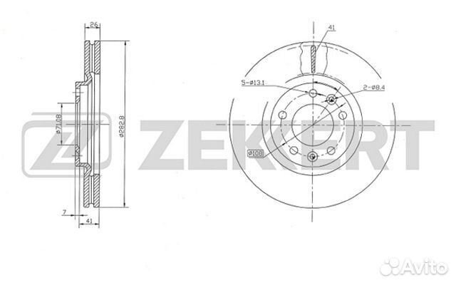 Диск тормозной передний
