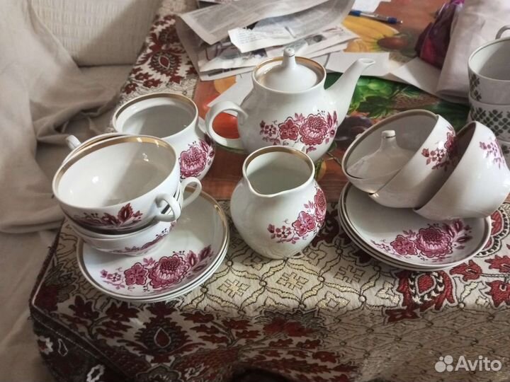 Чайный сервиз фарфор СССР Дулево 