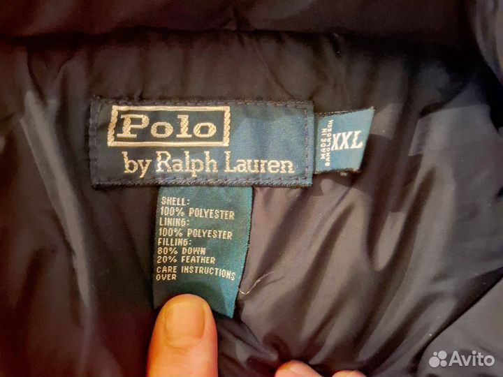 Пуховик мужской Ральф Лорен оригинал 2XL