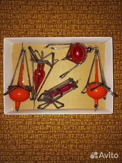 Елочные игрушки из стекляруса СССР