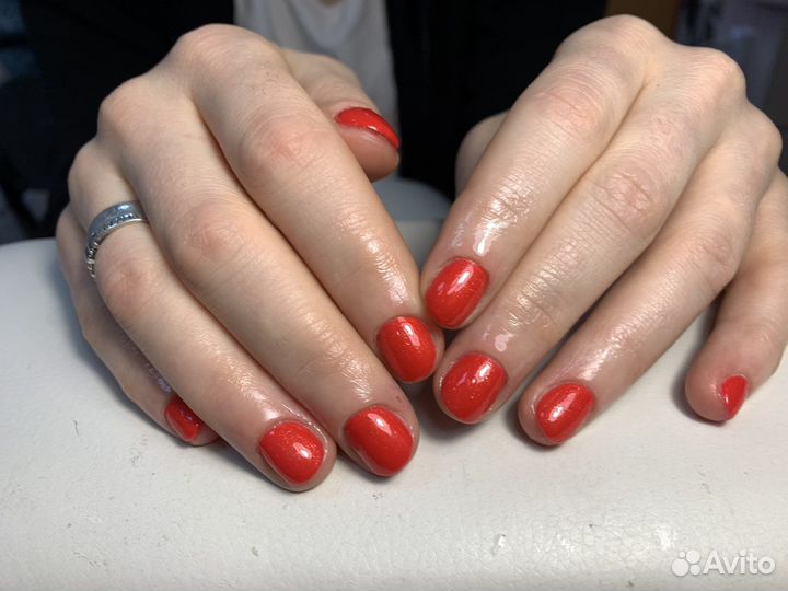 Модель на маникюр педикюр с покрытием