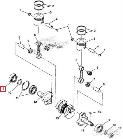 UP-09202 SPI Подшипник Коленвала Для Polaris 3084580, Yamaha 8JP-RAG07-10-00, 93306-20627-00