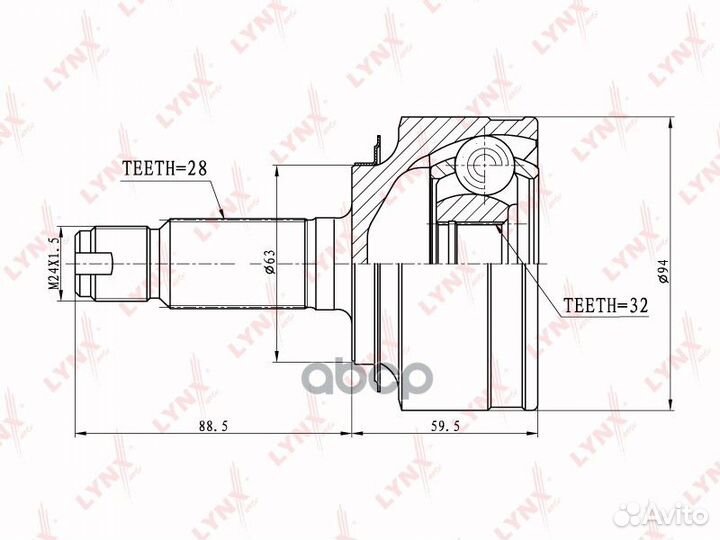 Шрус наружный CO-3411 lynxauto