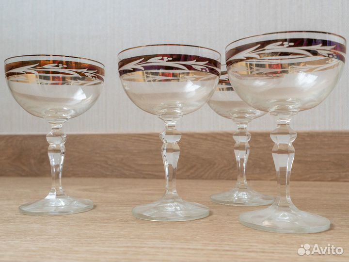 Бокалы креманки для шампанского, десертов, морожен