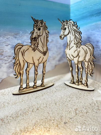 Эдинорожки деревянные фигурки