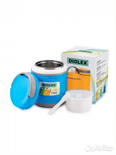 Термос для еды Diolex 1200мл синий