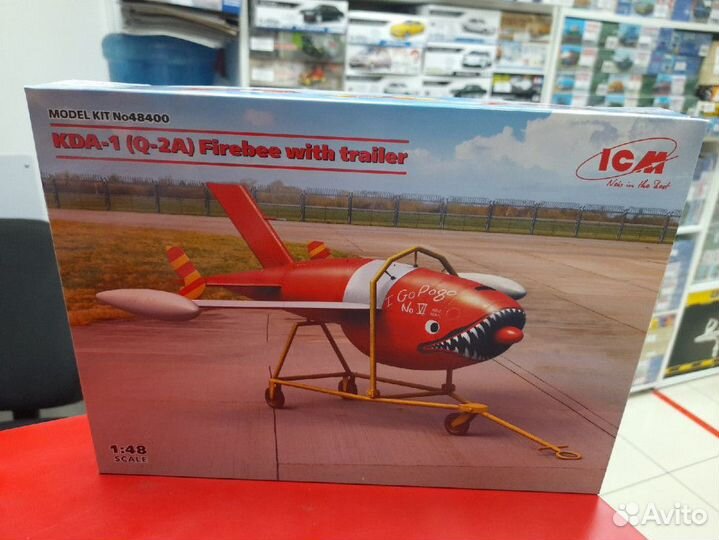 48400 KDA-1 (Q-2A) Firebee с тележкой, 1:48 ICM