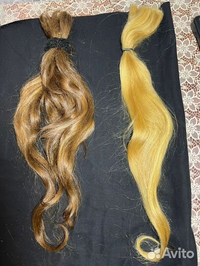 Волосы натуральные срез