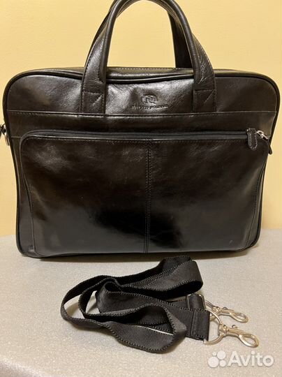 Мужской кожаный портфель италия