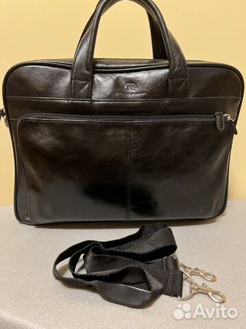 Мужской кожаный портфель италия