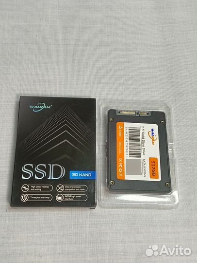 Ssd 512Gb walram SATA 2.5, новый