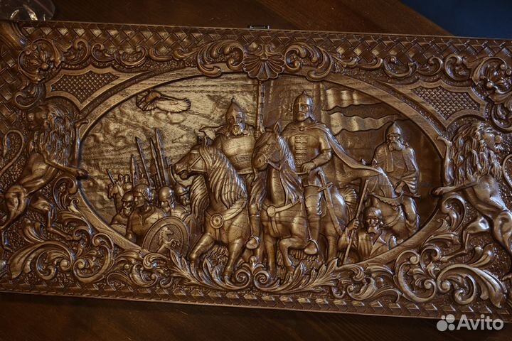 Нарды резные из дерева (Карагач)