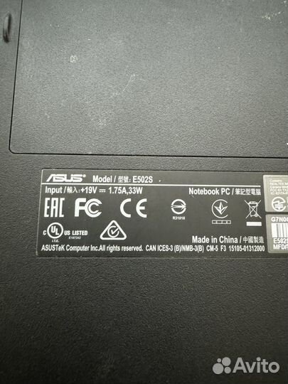 Asus E502s на восстановление