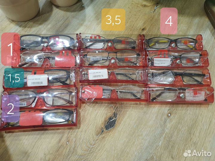 Очки диоптрии +1, +2, +3,5 +4