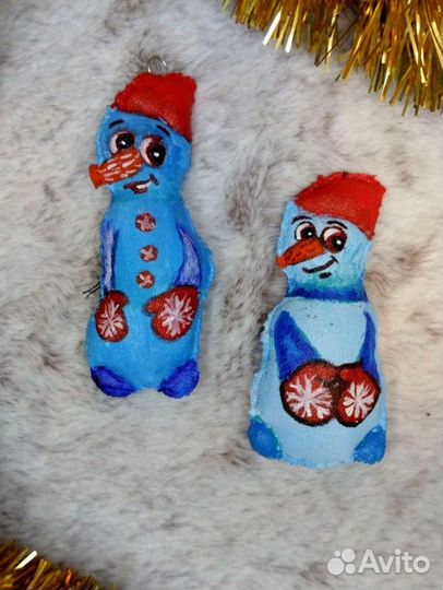 Елочная игрушка снеговик