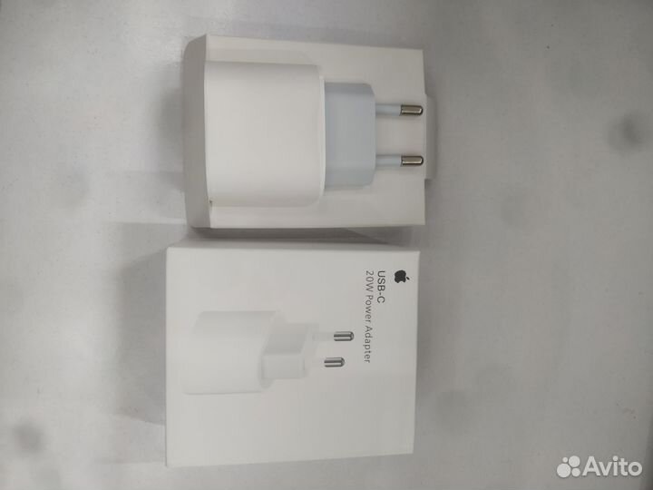 Блок питания apple 20w и шнур type-c-lightning