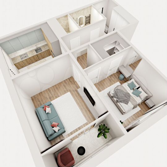 2-к. квартира, 59,3 м², 16/17 эт.