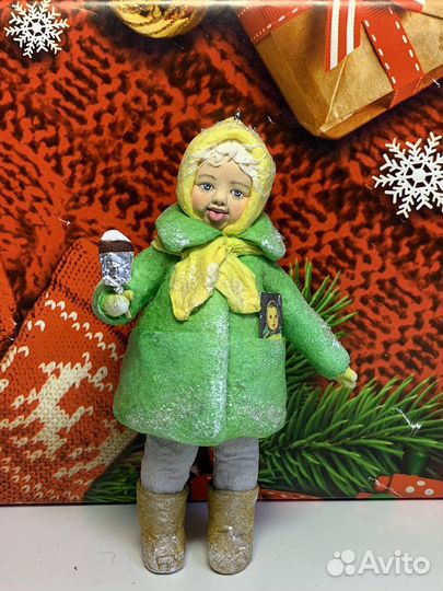 Ватные елочные игрушки