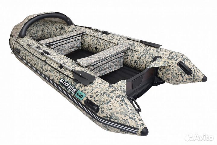 Надувная лодка gladiator e420pro camo