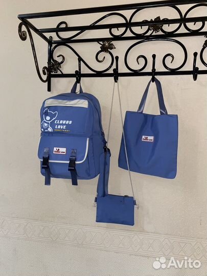 Школьный рюкзак для девочки набор 4 в 1