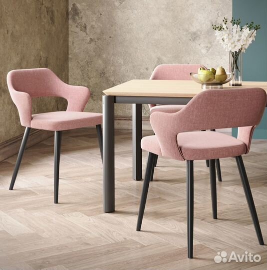 Cтул Boston, микровелюр, металлические ножки