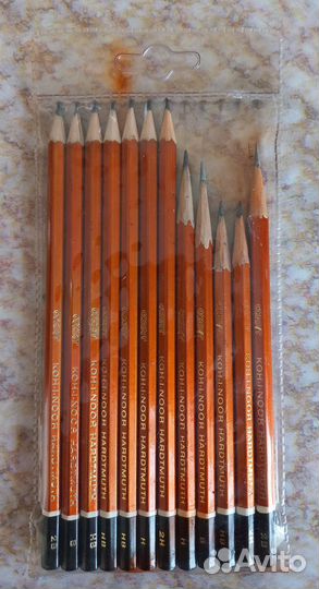 Карандаши простые чернографитные 12 шт