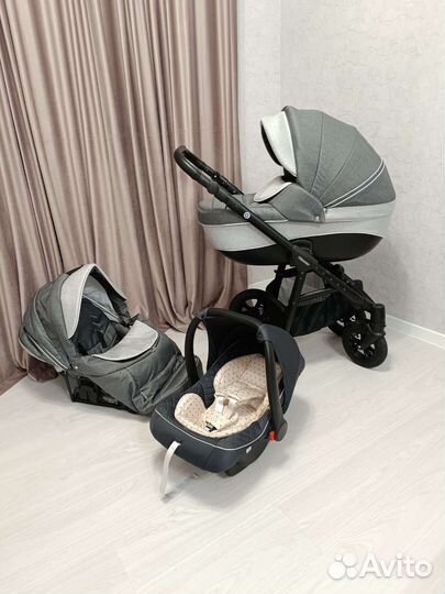 Коляска Adamex Neonex + автолюлька Happy Baby