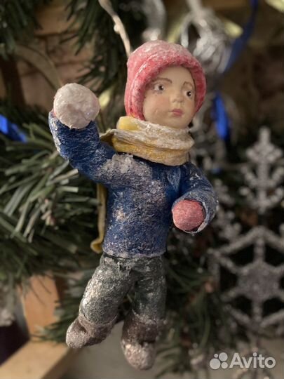 Ватные елочные игрушки новые