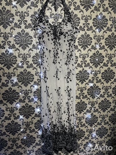 Белый летний сарафан с открытой спиной 48 размера