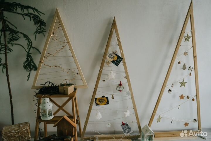 Деревянная ёлка на Новый год