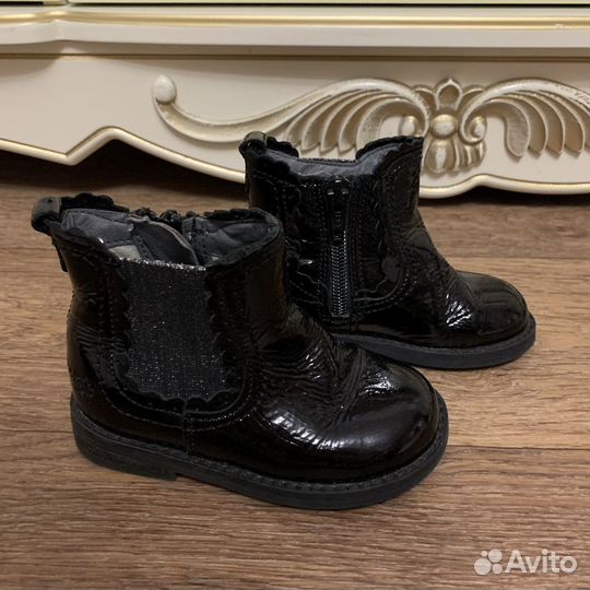 Ботинки демисезонные для девочки из натуральной ко