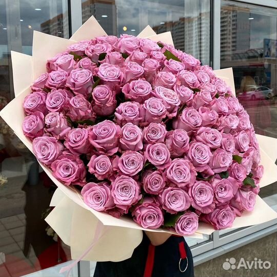 Цветы розы 101 роза