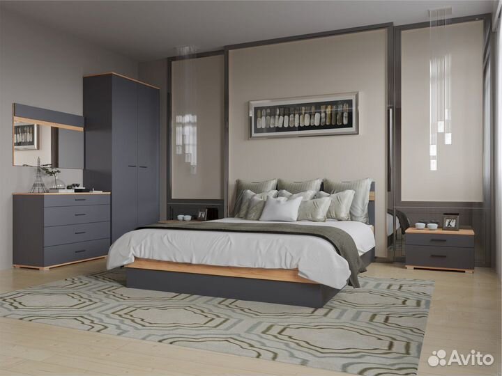 Спальня Афина Антрацит