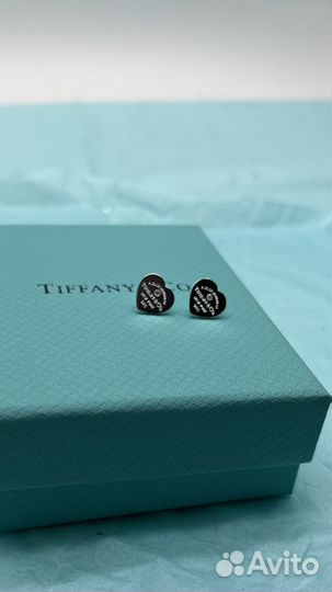 Серьги Tiffany с цирконом